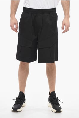 Shorts cargo holgados JORDAN con bolsillos de solapa en negro