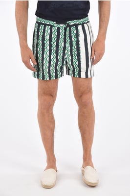 Shorts Box Fit en blanco y verde