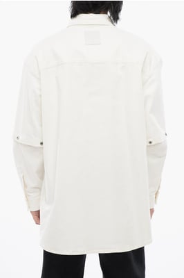 Camisa vaquera con mangas desmontables en color blanco
