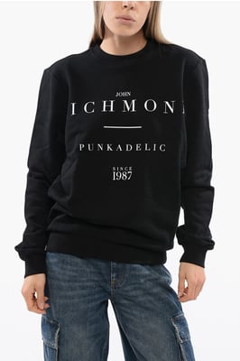 Sudadera JOSOIN con estampado en contraste en negro