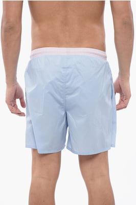 Traje de baño Boxer Bicolor en Azul, Rosa