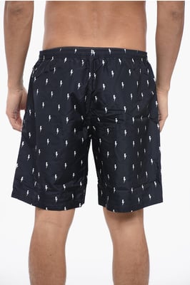 PANTALONES CORTOS DE BAÑO CON MICROPERNOS EN TODO EL EXTREMO