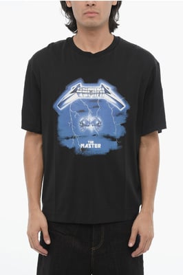 Camiseta de cuello redondo con diseño de banda de rock, GÉMINIS, entallada y con caída en negro