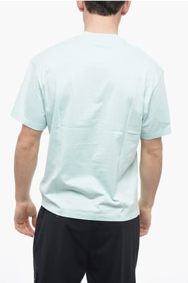Camiseta de cuello redondo JUMBLED BOLT de corte entallado en azul claro