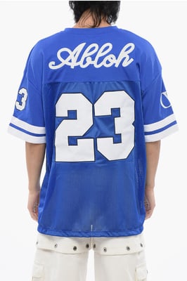 Camiseta de FÚTBOL de malla bordada en azul