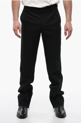 Pantalones TECH DRILL ajustados con cremallera inferior en negro