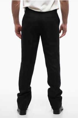 Pantalones TECH DRILL ajustados con cremallera inferior en negro