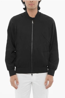 Chaqueta bomber ligera reversible en blanco y negro