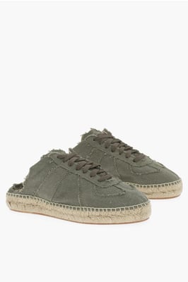 Zapatillas bajas de algodón con parte trasera abierta MM22 en verde