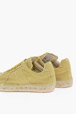 Zapatillas bajas de lona MM22 con detalle de yute en amarillo