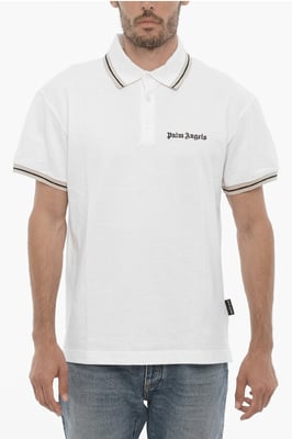 Polo de algodón piqué de 3 botones en color blanco