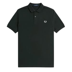 Polo de manga corta verde noche liso de Fred Perry