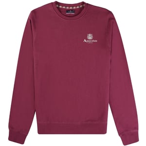 Sudadera Aquascutum Active con logotipo pequeño en color burdeos