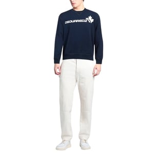 Sudadera azul marino con el logo de la hoja de arce de Dsquared2