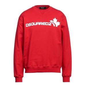 Sudadera roja con el logo de la hoja de arce de Dsquared2