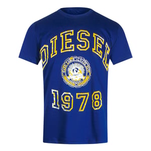 Camiseta azul marino con diseño grande de Diesel 1978