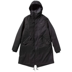 Chaqueta parka negra con forro y cremallera 2 en 1 de Fred Perry