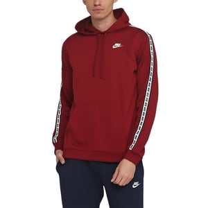 Sudadera con capucha roja con mangas selladas de Nike