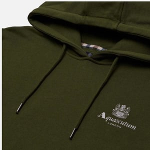 Sudadera con capucha verde con logo grande Aquascutum Active