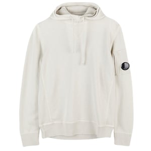 Sudadera con capucha beige Lens Arm de CP Company para hombre