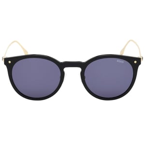 Gafas de sol BMW con montura negra brillante y lentes azules