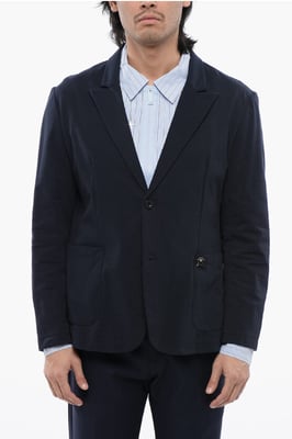 Blazer WOE de botonadura sencilla sin forro en azul
