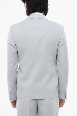 Blazer Relax Fit con bolsillos de solapa en azul claro