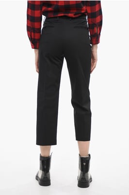 Chino militar de corte recto en negro