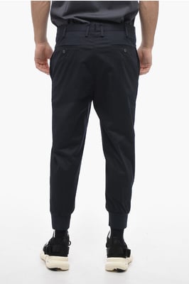 Pantalones JACK de tiro bajo y corte ajustado con puños en azul