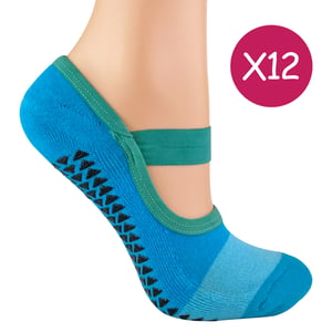 12 Pares de Medias de Yoga para Dama Antideslizantes y Transpirables