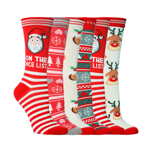 Calcetines Navideños de Mujer con Diseño Festivo