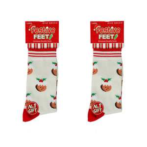 Calcetines Navideños de Mujer con Diseño Festivo