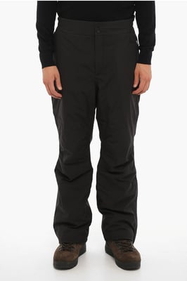 Pantalones de esquí acolchados de tela impermeable en negro