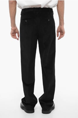 Pantalones holgados de pana en color negro