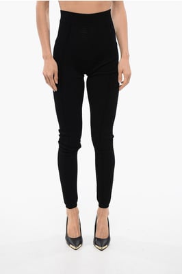 Leggings de cintura alta de punto abierto