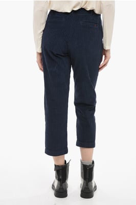 Pantalones de pana de corte ancho en azul