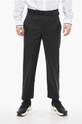 Pantalones ANDO de corte holgado con cinturón industrial en negro