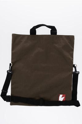 Bolso maxi bicolor con bandolera extraíble en verde
