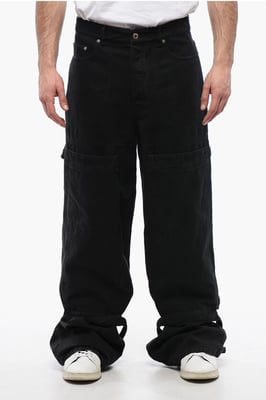 Vaqueros cargo de corte relajado GARMDYED CARPENTER de 32 cm en negro
