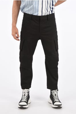 Pantalones cargo de motocross con ajuste ergonómico y pernera ancha en negro