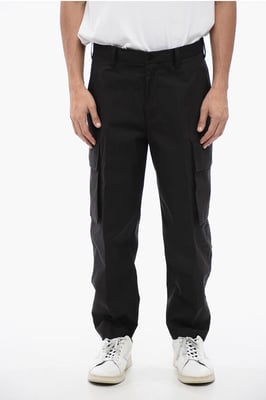 Pantalones cargo holgados FIREMAN de mezcla de algodón en negro