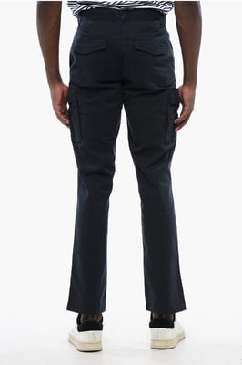 Pantalones cargo de algodón elástico en azul