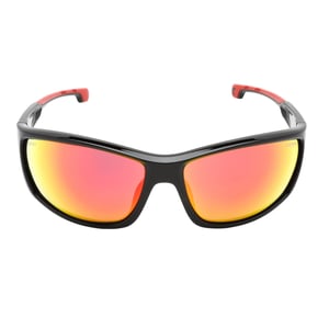 Gafas de sol Carrera Carduc con montura roja y negra y lentes multicapa rojas