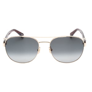 Gafas de sol Kate Spade con montura raglán dorada y lentes grises con degradado