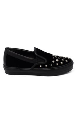 Salvatore Ferragamo Slip-on en terciopelo Negro
