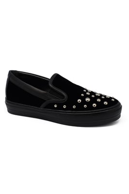 Salvatore Ferragamo Slip-on en terciopelo Negro