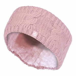 Diadema Térmica de Invierno para Mujeres con Forro de Fleece y Tejido en Cable