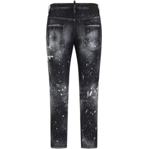 Vaqueros skater con lavado negro y salpicaduras de pintura de Dsquared2