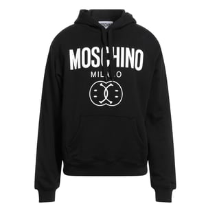 Sudadera negra con capucha Moschino Double Smiley