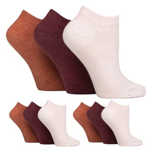 Paquete de 9 calcetines para entrenar de mujer diabética | Calcetines de tobillo anchos para pies hinchados